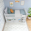 Twin Low Loft Bed With Bookcases