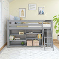 Twin Low Loft Bed With Bookcases