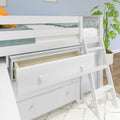 Twin Low Loft Bed With Desk & Dressers