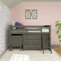 Twin Low Loft Bed With Desk & Dressers