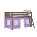 Twin Low Loft Bed With Curtain