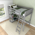 Twin Loft Bed With Bookcase