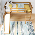 Twin Low Loft Bed With Easy Slide