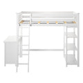 Twin Loft Bed With Bookcase & Desk