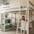 Twin Loft Bed With Bookcase & Desk