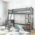 Twin Loft Bed With Bookcase & Desk