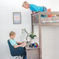 Twin Loft Bed With Bookcase & Desk