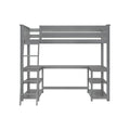 Twin Loft Bed With Wraparound Desk & Shelves