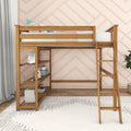 Full Loft Bed With Bookcase